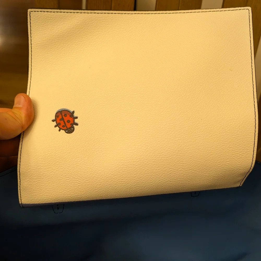 Tory Burch Black and Blue Floral Tote Bag - Picture 6 of 6